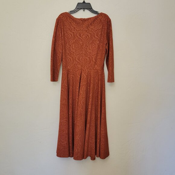 Unique Vintage Burnt Orange Pinup Picnic, Size M, $34 - Picture 2 of 3